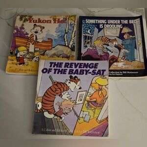 CALVIN & HOBBES STARTER SET - Lot of 3 Cartoon Comic Books - Bill Watterson‎
